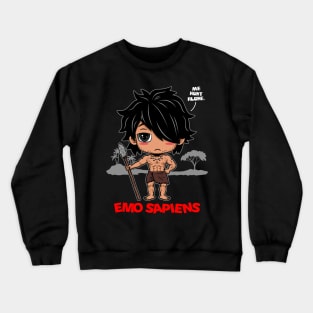 Emo Sapiens Funny Cool Homo Sapiens Punk Prehistoric Evolution Gift Crewneck Sweatshirt